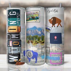 Wyoming Tumbler, Wyoming State Tumbler, Wyoming Coffee Tumbler